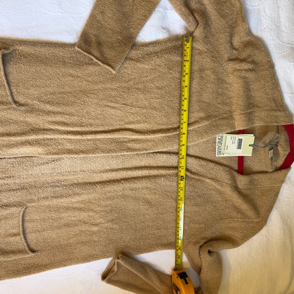 Barefoot Dreams Soft Camel Cardigan Cozy Chic Open Front Duster size S Nordstrom - Picture 7 of 11